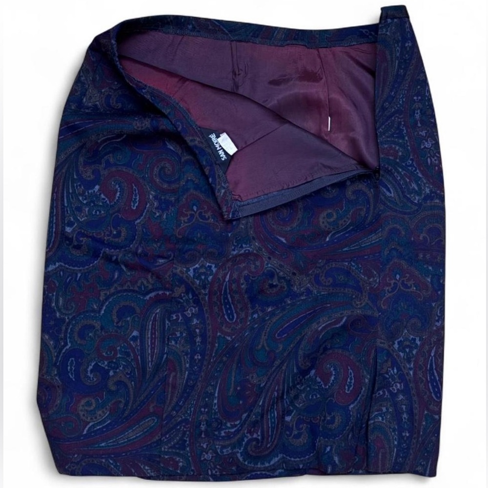 (3 for $30) Vintage SAN MOIRE tapestry style skirt from the 80s-90s.